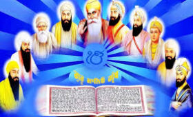 "Portraits of the ten Sikh Gurus, from Guru Nanak Dev Ji to Guru Gobind Singh Ji, arranged in chronological order."