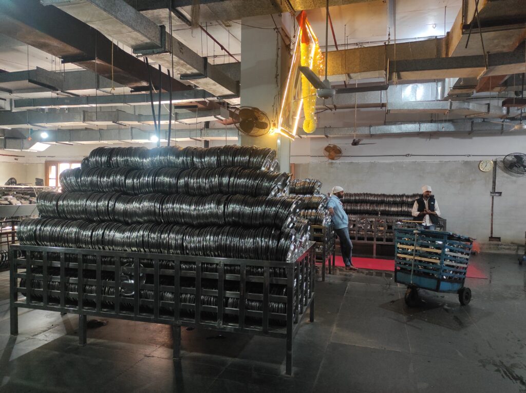 Big pile of stainless steel utensils used for Langar at Golden Temple, Amritsar